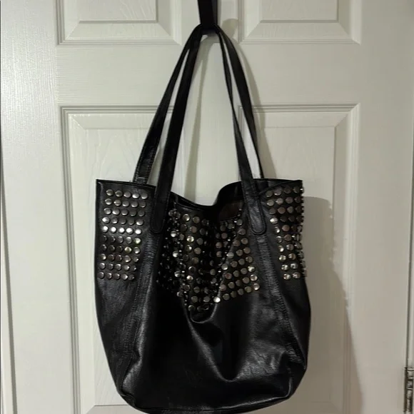 Black Studded Tote Bag - Picture 1 of 1